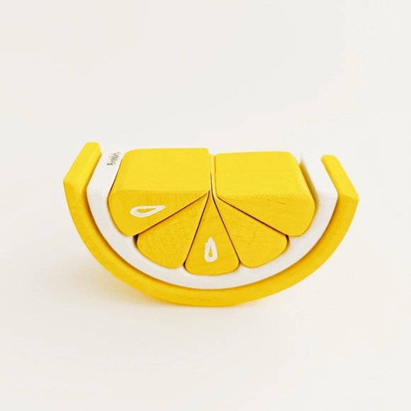 Bumbu Toys Arch Wood Stacker - Lemon - Picture 13 of 15